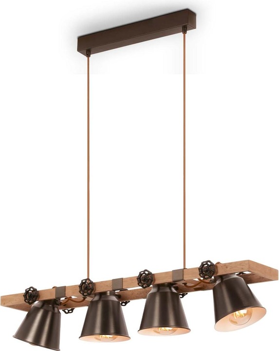 Produktbild Briloner Pendelleuchte, Holz, antik-grau, 4xE27/max. 40W exkl. (E27)