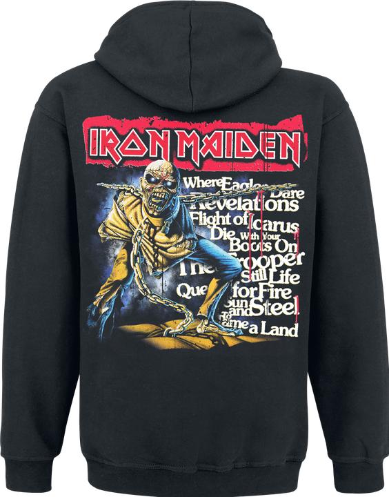 Produktbild Iron Maiden POM Red Strip Logo Tracklist (L)