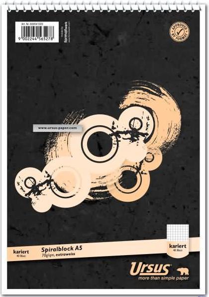Image du produit Ursus Bloc à spirales (A5, Quadrillé)
