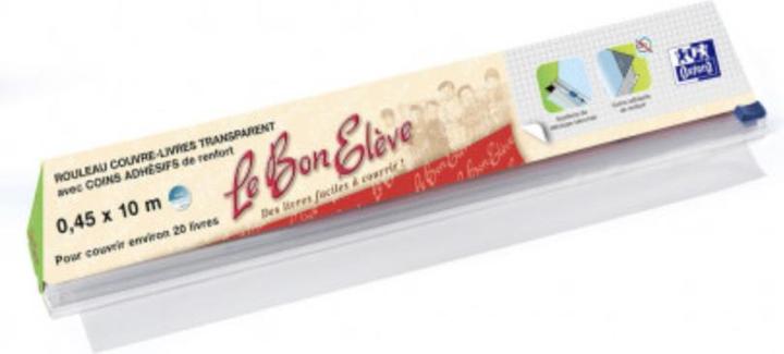 Image du produit Elba Film couvre-livres "Le Bon Elève", PVC, 45 mm x 10 m transparent, pour protéger les livres (1 pièce(s), 80 µm)