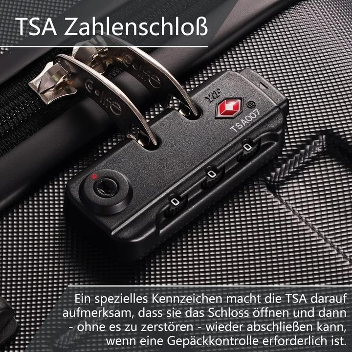Actual product image Coolife Hartschalenkoffer mit TSA-Schloss (60 l)