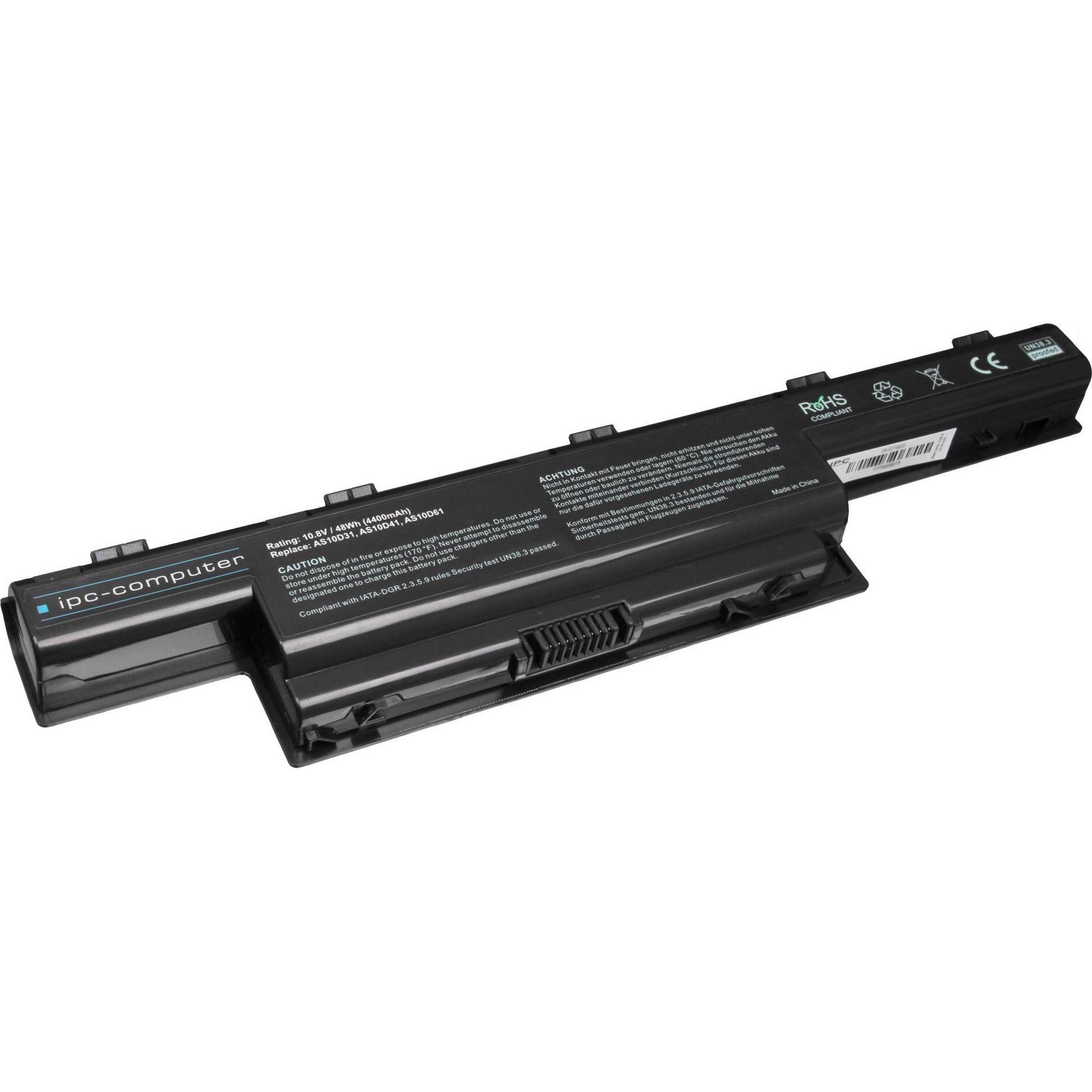 IPC BT.00607.136 (6 Zellen, 4400 mAh), Notebook Akku