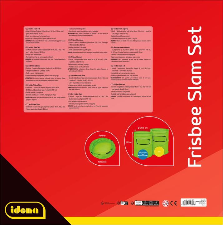 Actual product image Idena Frisbee Slam Set 4 Teile