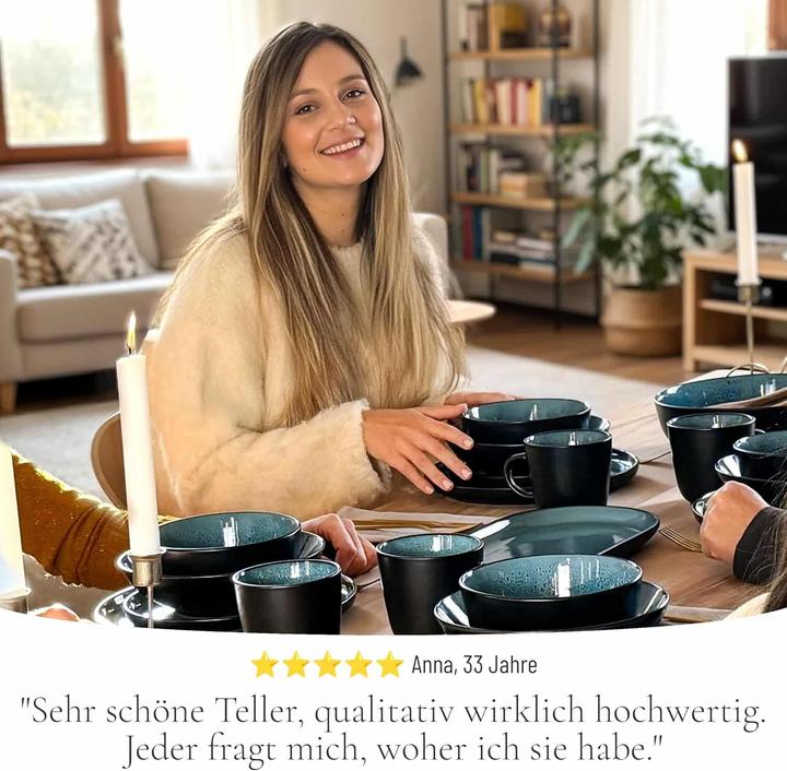 Image du produit Pure Living Service de table Ibiza en grès