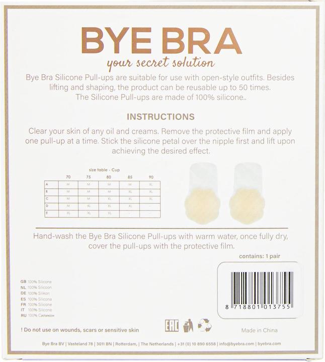 Immagine prodotto Bye Bra Silicone Pull-Ups (M, Confezione singola)
