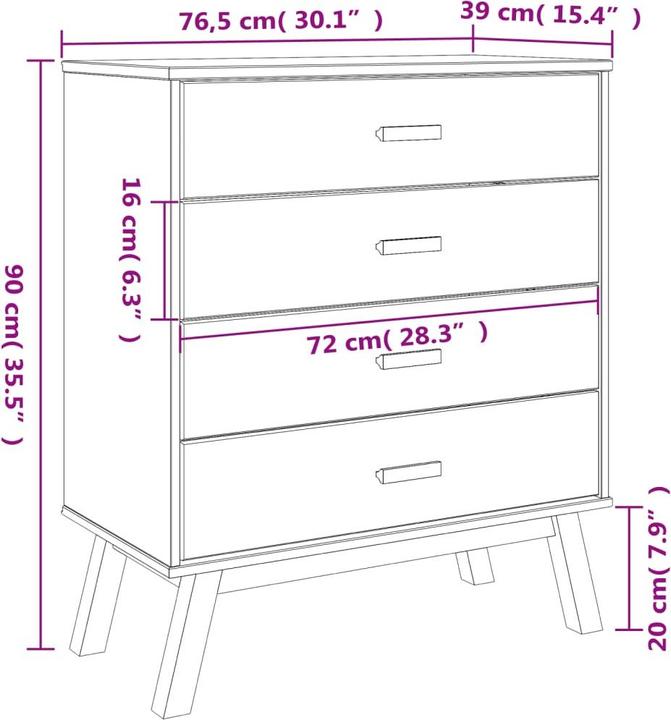 Nährwerte und Zutaten vidaXL Silver ragwort (76.5 x 39 x 90 cm)