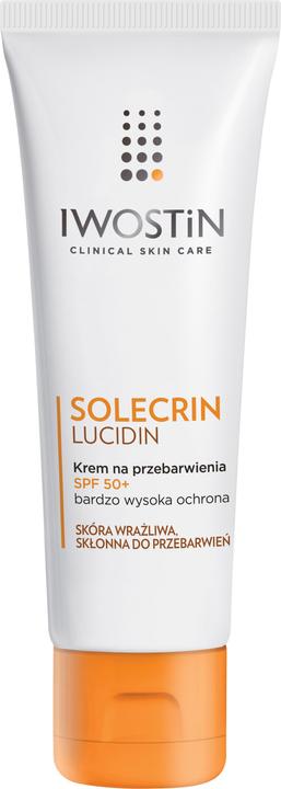 Actual product image Iwostin Solcrin Lucidin, Discolouration Cream, SPF 50+, 50 ml (Suntan cream, SPF 50+, 50 ml)