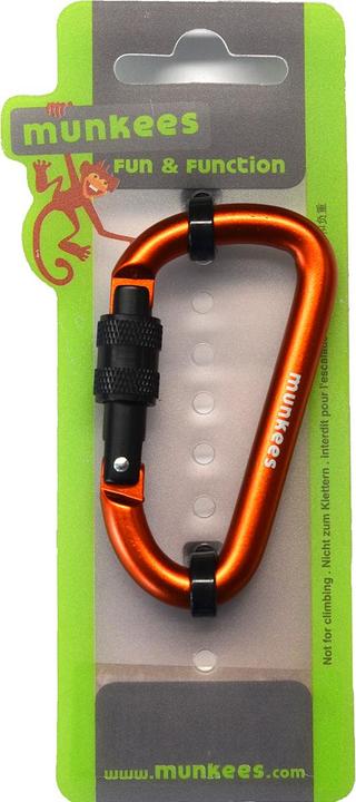Produktbild Munkees D-Shape Carabiner w. Screw Lock 8x80mm