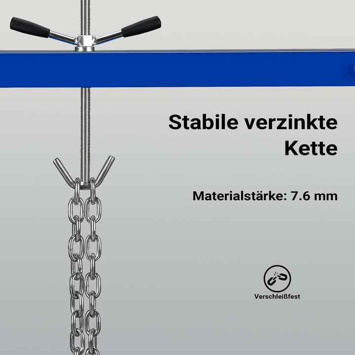 Produktbild Wiltec Motorbrücke 300kg Kotflügeltraverse 111-179x23cm Motorheber Motorhalter