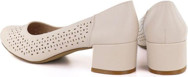 Immagine prodotto Leone Women's openwork pumps on a block, beige Sergio PB293 (38)