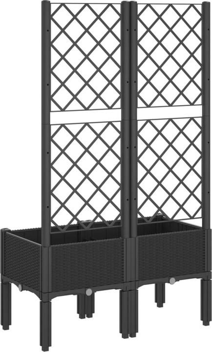 Image du produit vidaXL Bac à plantes avec treillis PP