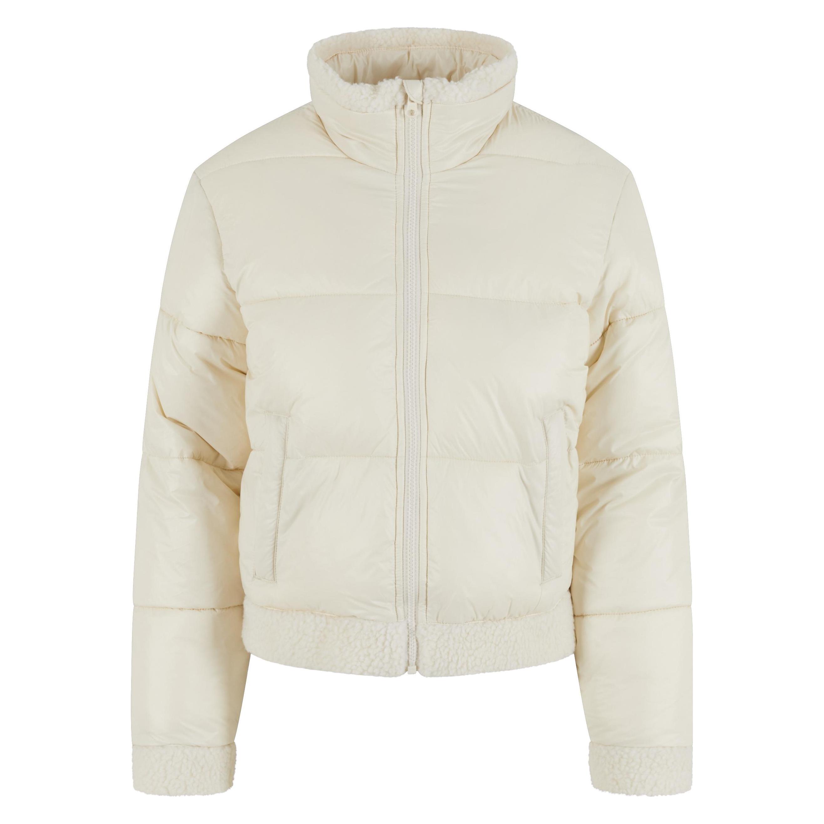 Urban Classics, Damen, Winterjacken, Sherpa, Weiss, (5XL)