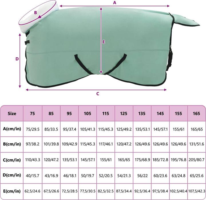 Produktbild vidaXL Pferdedecke (135 cm)