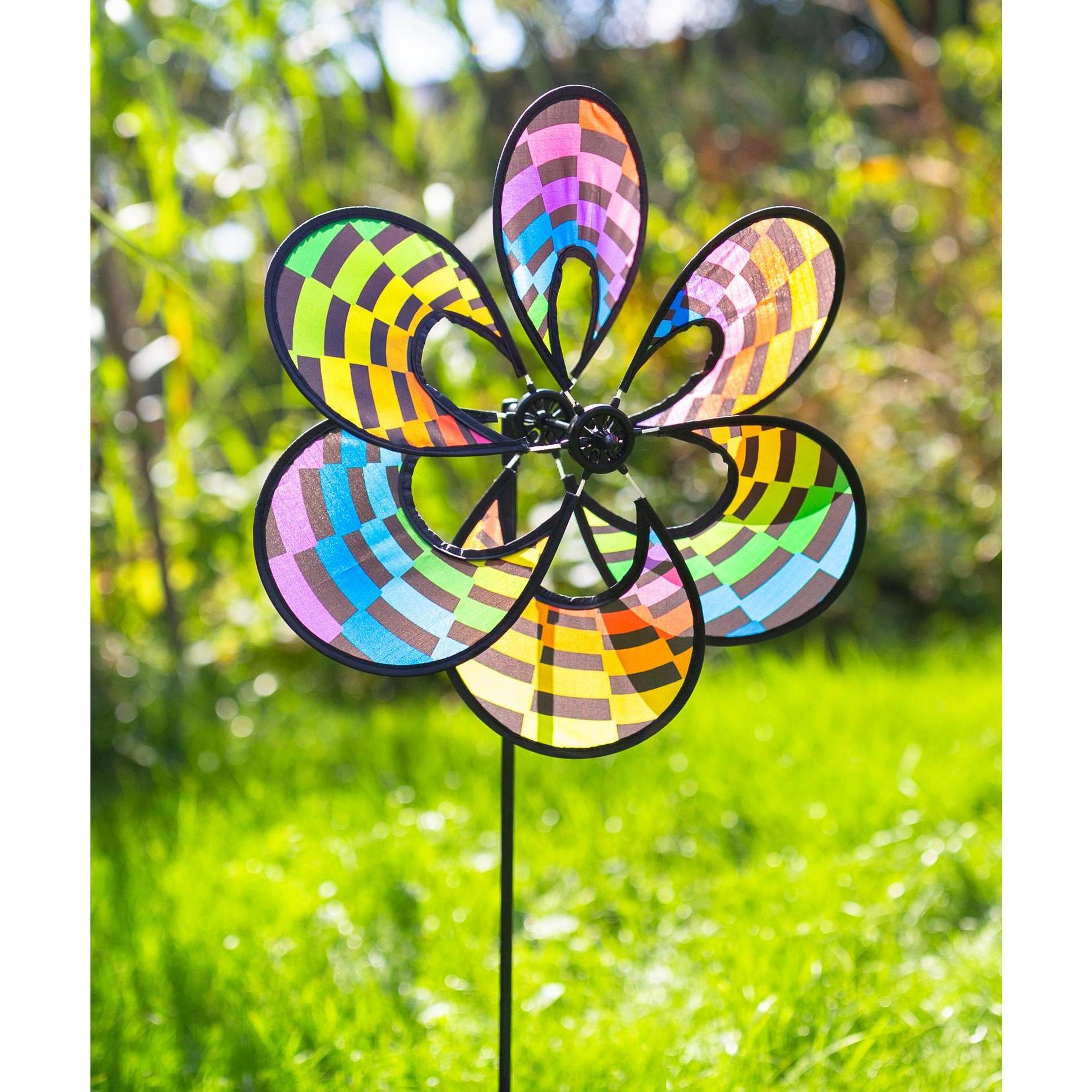 Thumbnail - Invento, Aussendekoration, Windrad Blume Regenbogen 82 cm