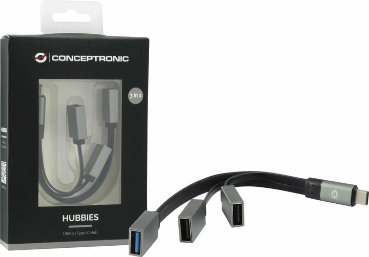 Produktbild Conceptronic Hubbies (USB-C, 3 Ports)