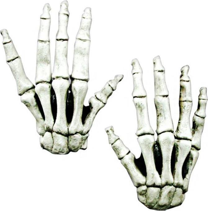 Ghoulish Langfinger Skeletthände weiss (One Size)