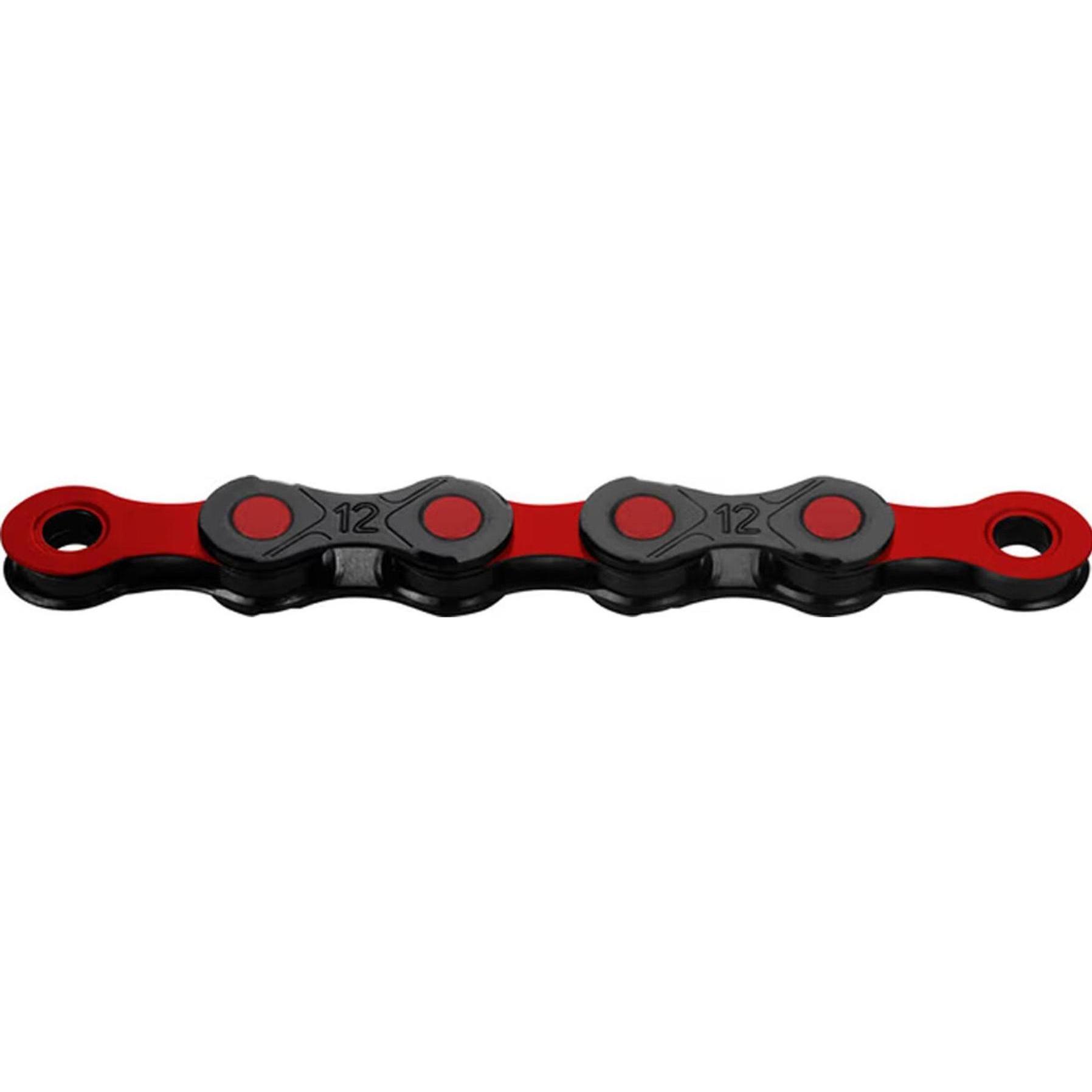 KMC DLC 12 Waxed - Black / Red (12-fach) (K205RW)