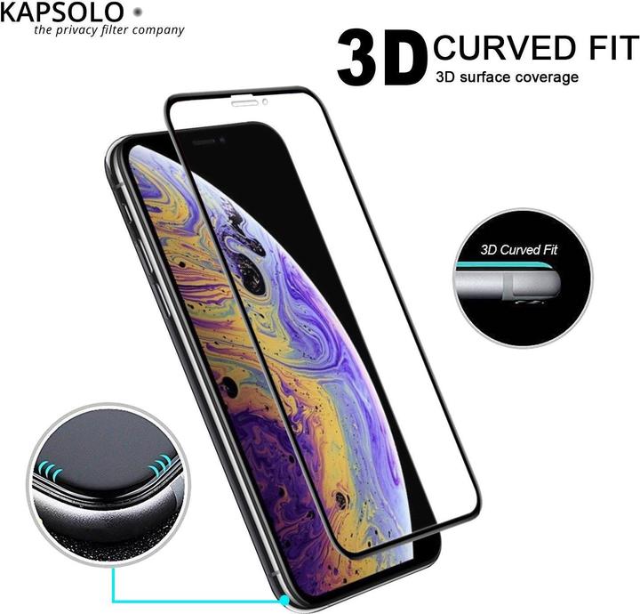 Immagine prodotto Kapsolo Vetro di protezione del display - protezione del display su tutta la superficie con bordi (10 Pezzo/i, Apple iPhone 12 mini)