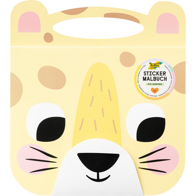 Folia, Sticker, Bringmann 82303 - Sticker Malbuch Epic Adventures, Stickerbuch mit 15 vorgedruckten Seiten zum