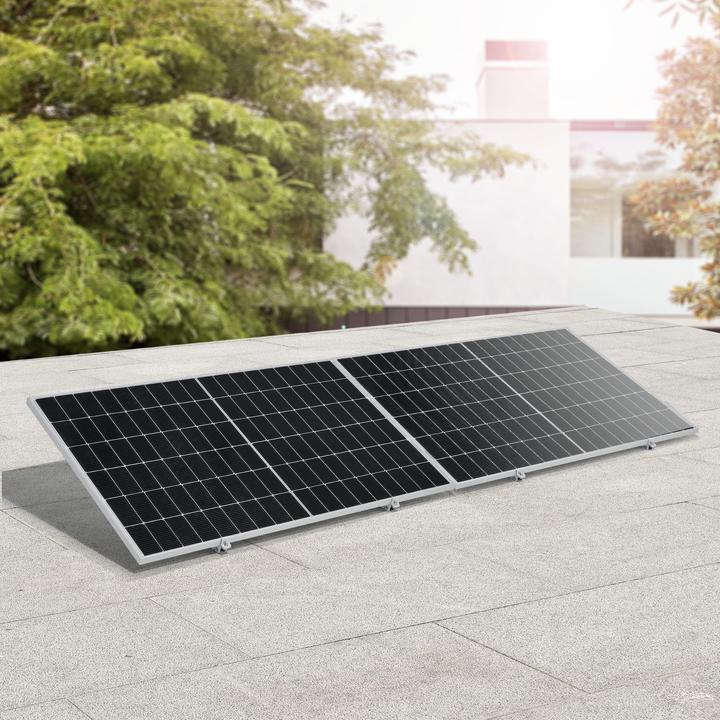 Produktbild Pro-Tec Balkonkraftwerk Brusson inkl. Halterung 830W + Inverter + 10m Kabel mit N-Topcon (830 W)
