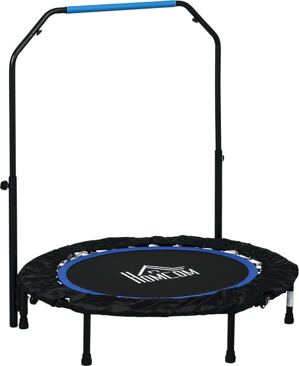 Homcom Fitness-Trampolin Stahl, Kunststoff Schwarz+Blau (102 cm)