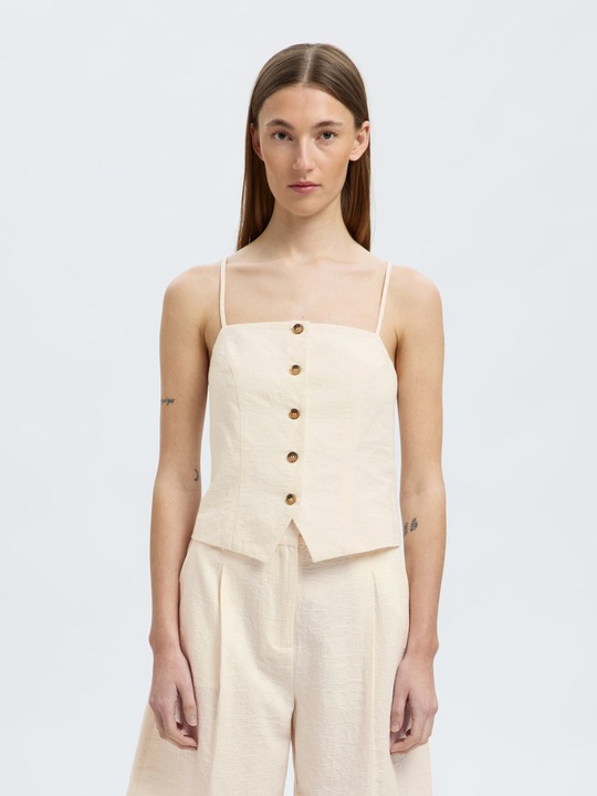 Actual product image Selected Femme Baumwollmix Spaghettiträger-Top (42)