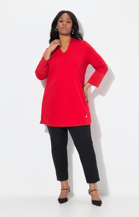 Immagine prodotto Ulla Popken Maglia lunga in jersey punto Roma con scollo montante e maniche a 3/4 (46, 48)