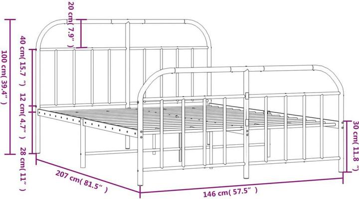 Image du produit vidaXL Bettgestell (140 x 200 cm)