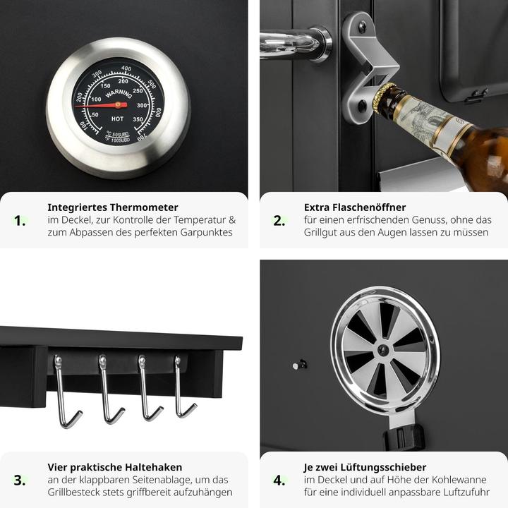 Image du produit tectake Gril à charbon de bois (55 cm)