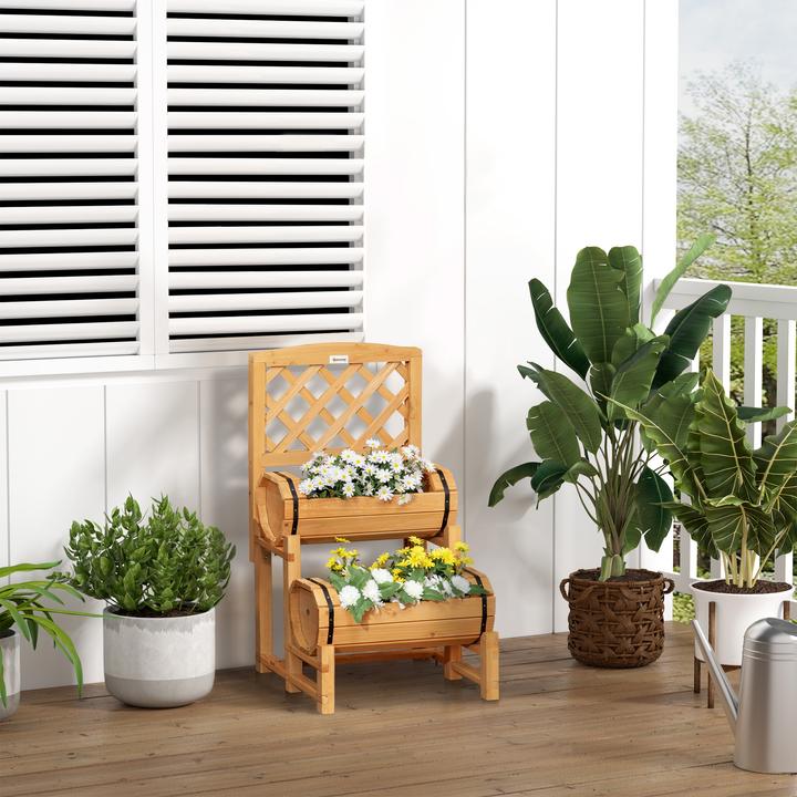 Produktbild Outsunny Blumenkasten mit Rankgitter