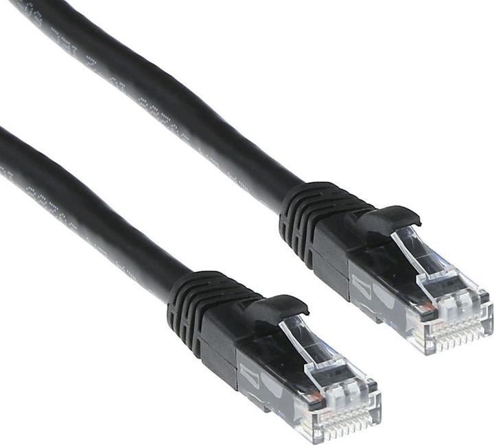 Produktbild Black 2 meter U/UTP CAT6 patch cable snagless with RJ45 connectors. Cat6 u/utp snagless bk 2.00m (U/FTP, CAT6, 2 m)