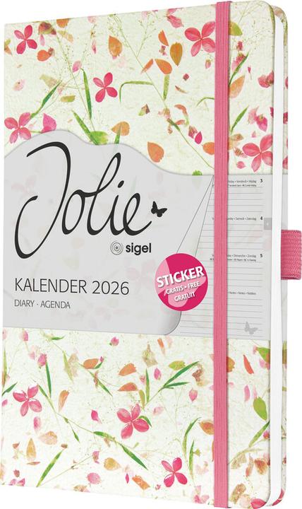 Image du produit Sigel Agenda de poche JOLIE motif (A5, 1 semaine / 2 pages)