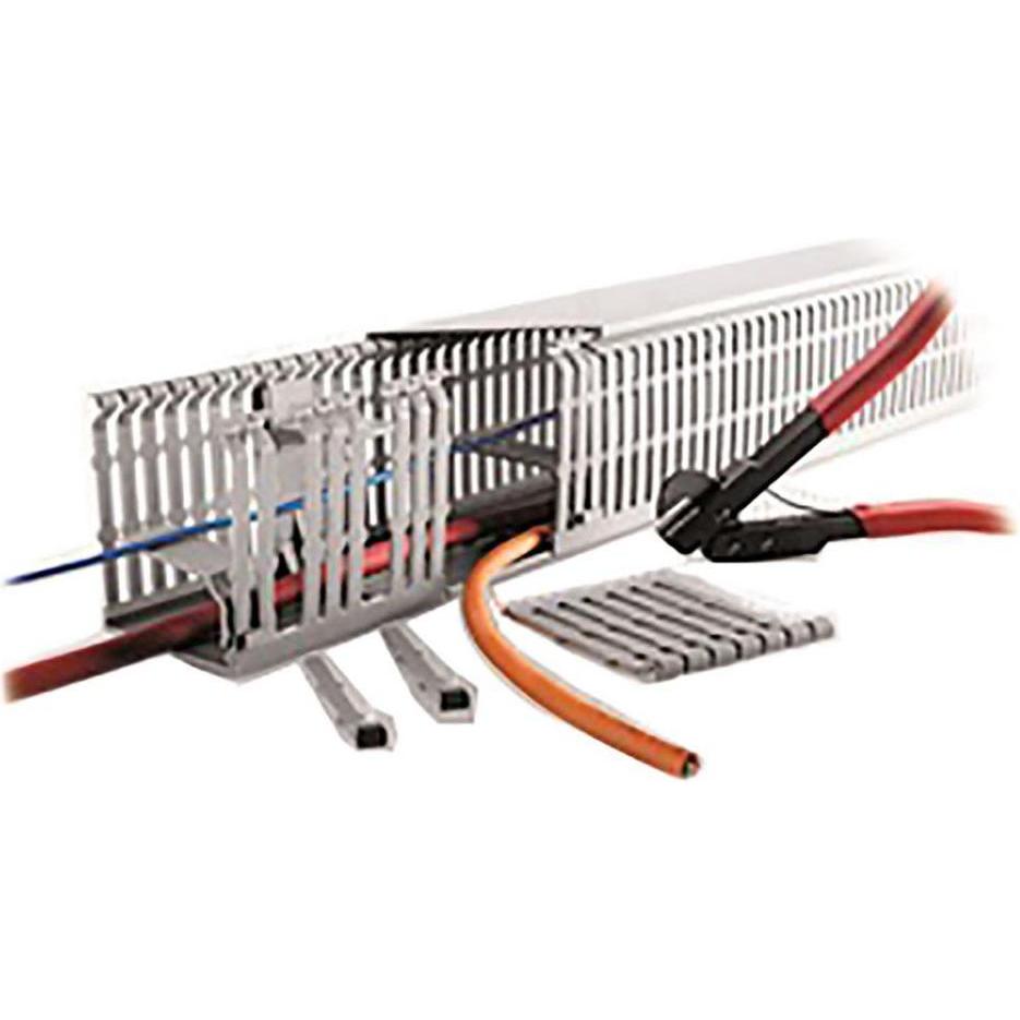 RS PRO, Passaggio dei cavi, Canalina da pannello grigia W60XH80 (200 cm)