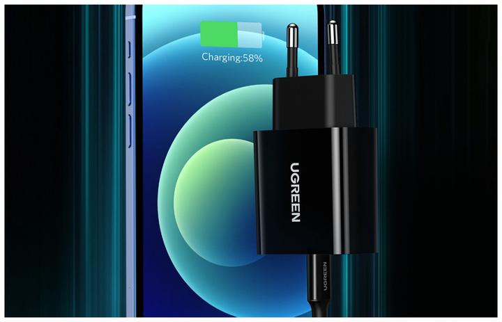 Actual product image Ugreen CD137 20W PD 3.0 USB-C wall charger IP - USB-C (20 W, 1 portion)