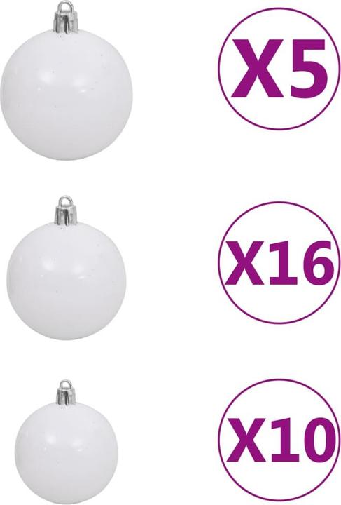 Image du produit VidaXL Sapin de Noël enneigé Illuminé LED Sapin de Noël Décoration 240cm (240 cm)