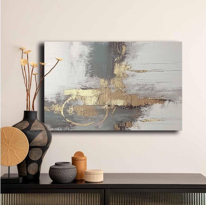 Produktbild Wallxpert Bild Gold/Grau (70 x 45 cm)