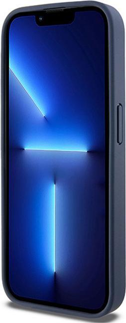 Actual product image DKNY PU Leather Repeat Pattern Tonal Stripe Case for iPhone 15 Pro Blue (Apple iPhone 15 Pro)