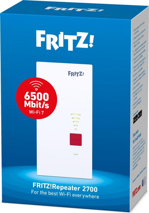 Actual product image FRITZ! Repeater 2700 international (2400 Mbit/s, 574 Mbit/s)
