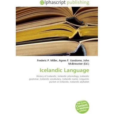 Icelandic Language, Fachbücher von Agnes F. Vandome, Frederic P. Miller, John McBrewster