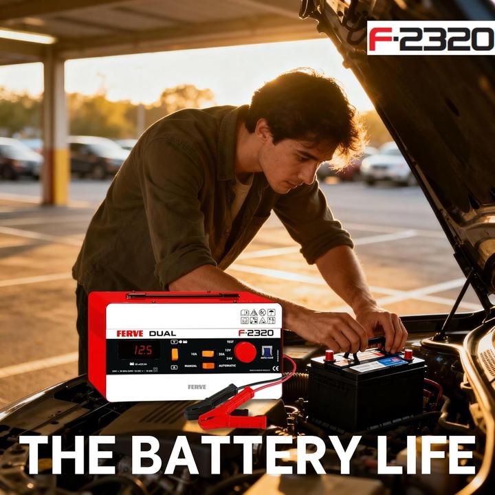 Productafbeelding Ferve F-2320 Dual Charger for Lead Acid Batteries, 0 (12V, 24V, 20 A)