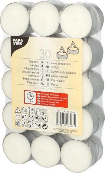 Actual product image Papstar Tea lights - with long burning time h (30 pcs.)