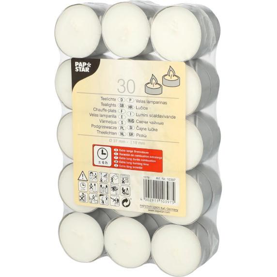 Thumbnail - Papstar, Kerzen, Teelichte · mit langer Brenndauer h (30 Stk.)