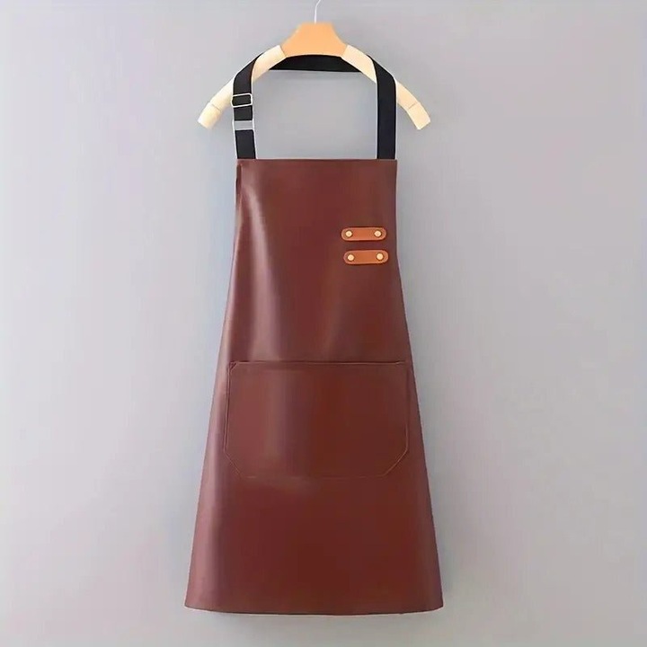 Actual product image Calitron Cooking apron - Barbecue apron with pockets brown