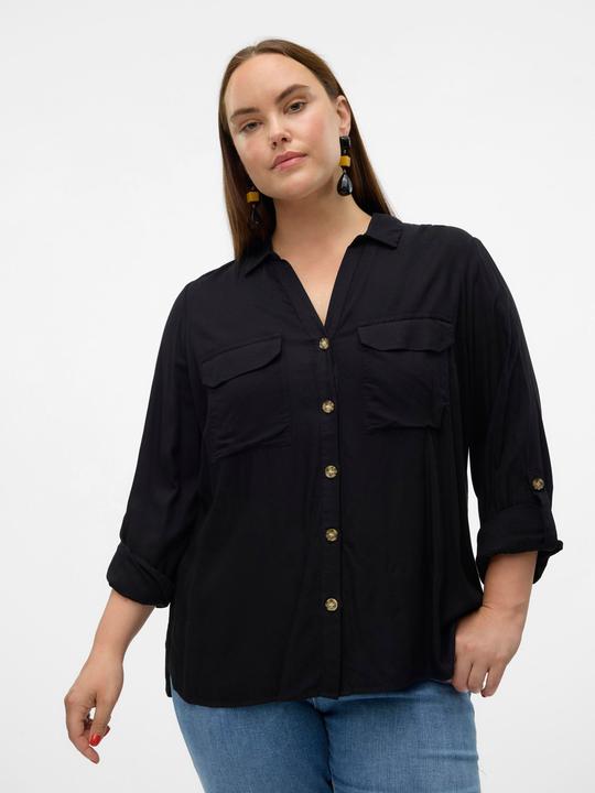 Produktbild Vero Moda Normal geschnitten Hemdkragen Curve Ärmel mit Umschlag Hemd Hemd (44)