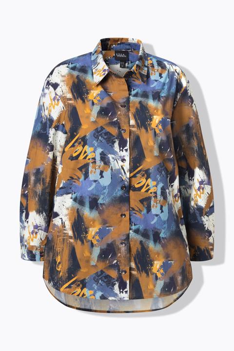 Immagine prodotto Ulla Popken Camicia con retro più lungo, colletto da camicia e maniche lunghe (60)