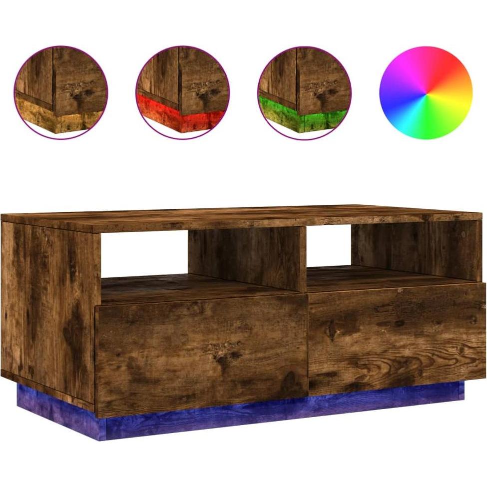 VidaXL, Couchtisch + Beistelltisch, Jerry (90 x 49 x 40 cm)