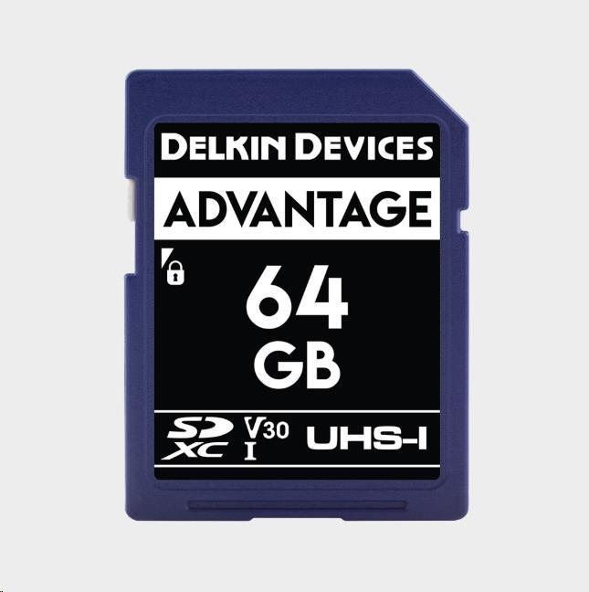 Image du produit Delkin ADVANTAGE UHS-I (V30) 64GB R:100MB/s W:80MB/s (64 Go, SD, U3, UHS-I)