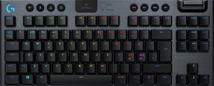 Produktbild Logitech G915 TKL Tenkeyless LIGHTSPEED Wireless RGB Mechanical Gaming Keyboard - CARBON - UK - INTNL (Englisch International, Kabelgebunden)