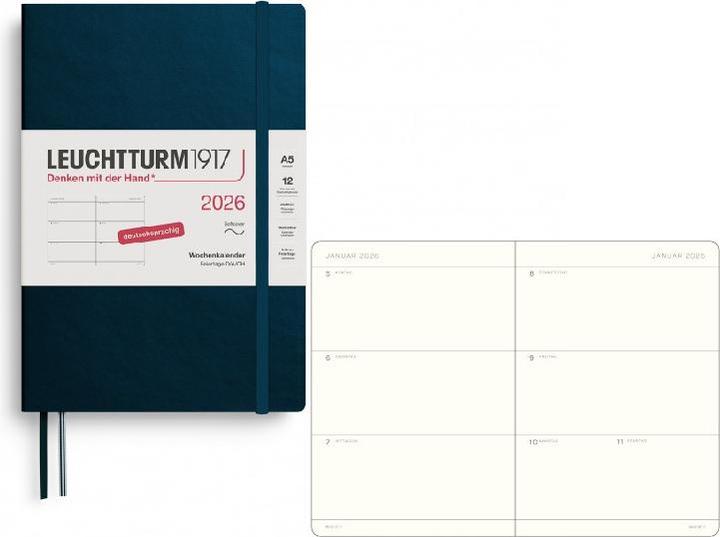 Image du produit Leuchtturm1917 Leuchtturm 1w/2s Medium Sc Deepsea (A5, 1 semaine / 2 pages)