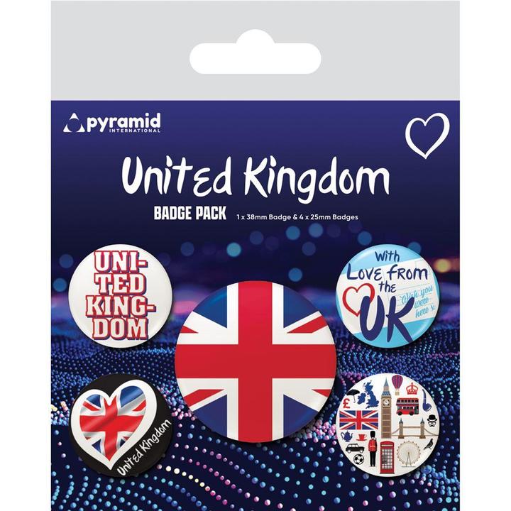 Actual product image Pyramid Union Jack Badge Set (Pack of 5)
